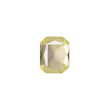 Octagon Faceted Pointed Back (Doublets) Crystal Glass Stone, Yellow 2 Transparent (80100), Czech Republic