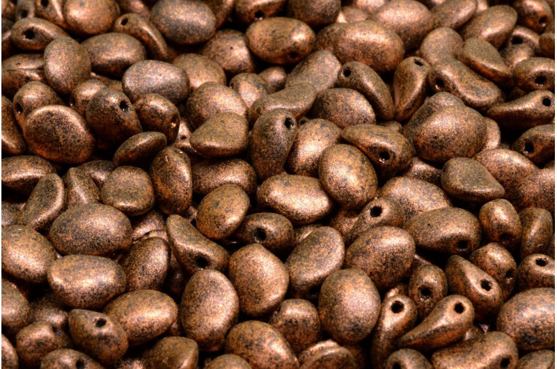 Tulip Petal Beads, Black 79411 (23980-79411), Glass, Czech Republic