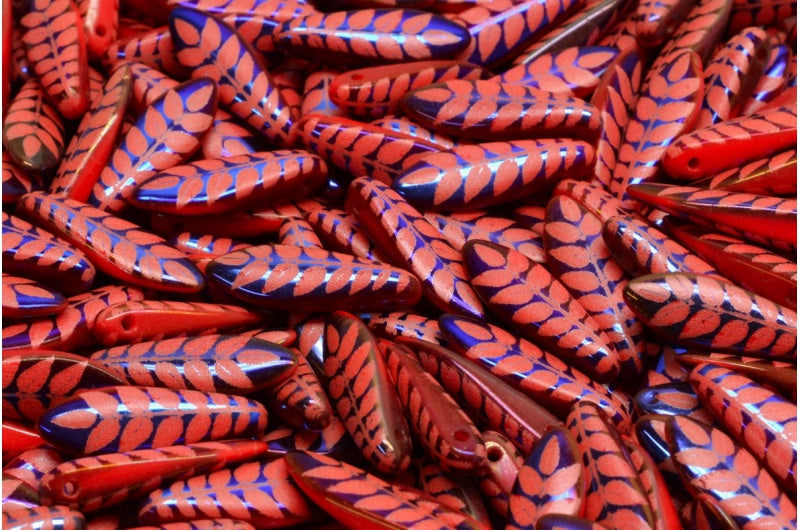 ダガービーズ、レッド 29903 L L2 (93190-29903-L-L2)、ガラス、チェコ共和国