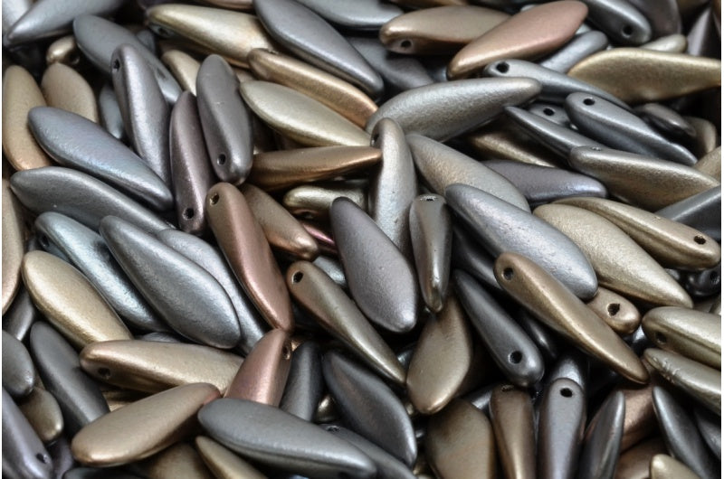 ダガービーズ、クリスタルグレーゴールド亜鉛メタリックアイリス(00030-01670)、ガラス、チェコ共和国