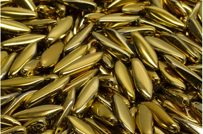 ダガービーズ、ホワイトゴールド(02010-26443)、ガラス、チェコ共和国