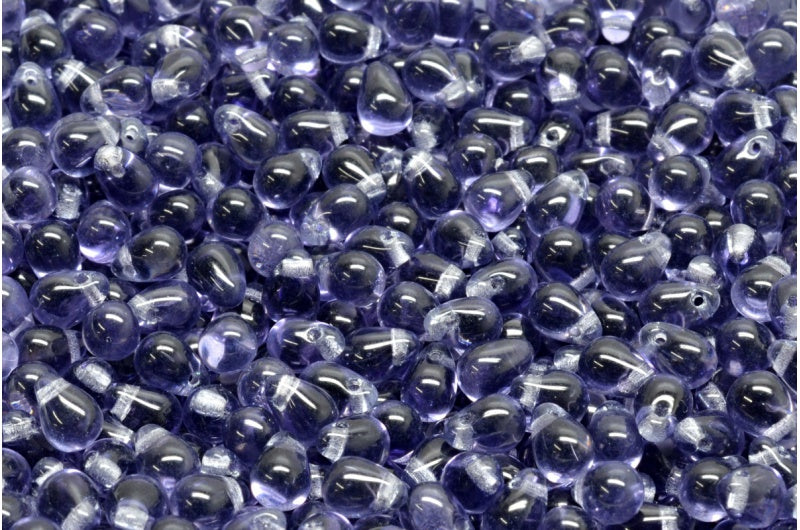 Drop Beads, Transparent Light Amethyst (20500), Glass, Czech Republic