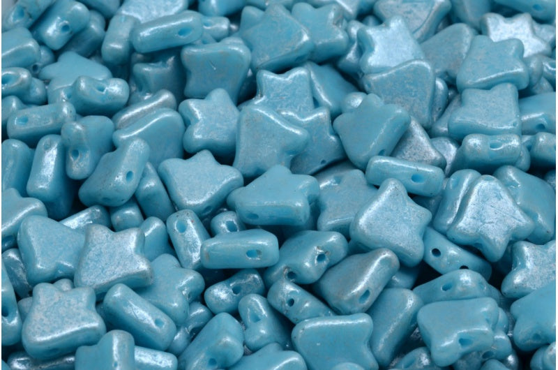 2 孔扁平郁金香钟珠,绿松石蓝 56901 (63030-56901),玻璃,捷克共和国