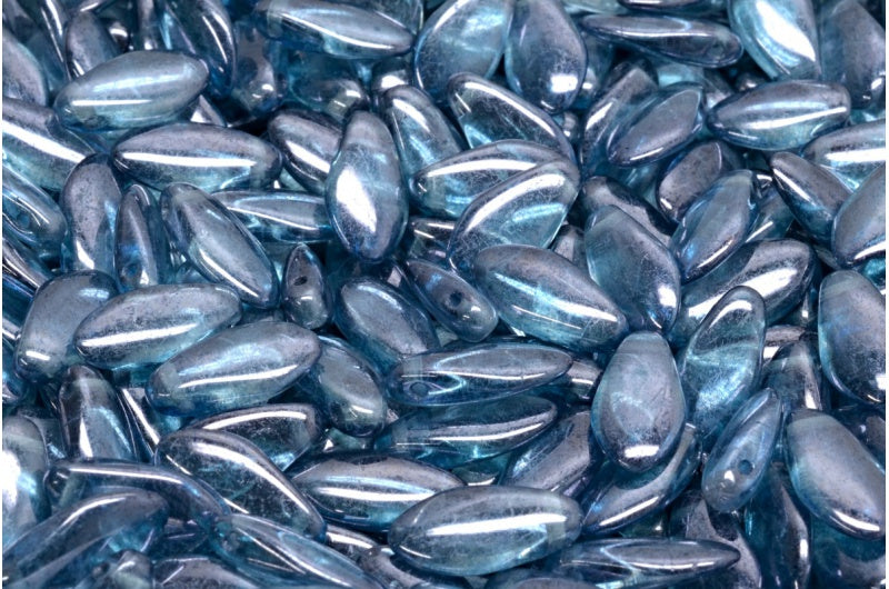 ダガービーズ、クリスタルラスターブルーフルコーティング(00030-14464)、ガラス、チェコ共和国