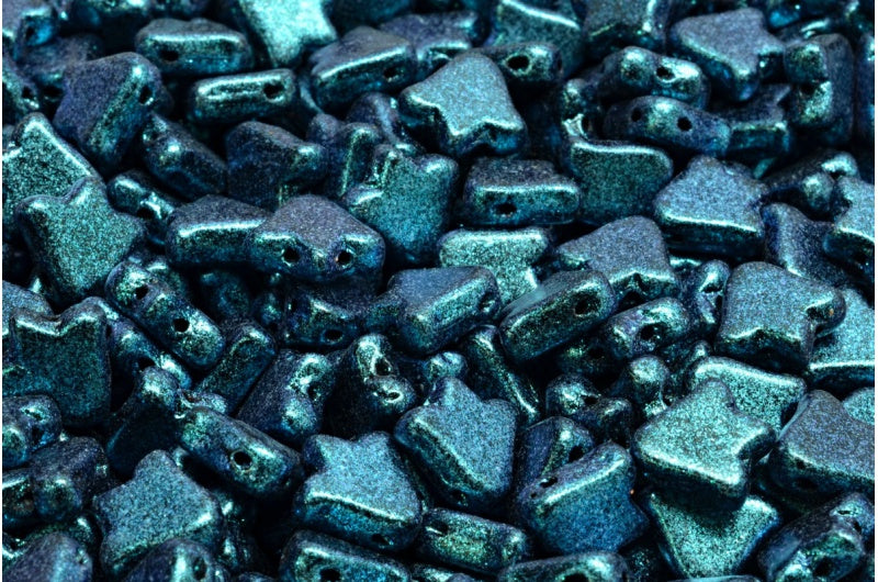 2-Hole Flat Tullip Bell Beads, Black 94109 (23980-94109), Glass, Czech Republic