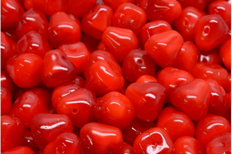 Pear Beads, Opal Orange 44285 (91230-44285), Glass, Czech Republic