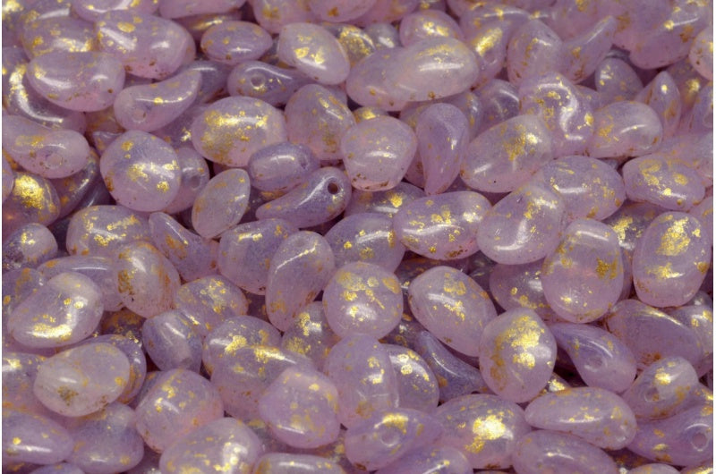Tulip Petal Beads, Crystal 20009 Gold Splash (00030-20009-94401), Glass, Czech Republic