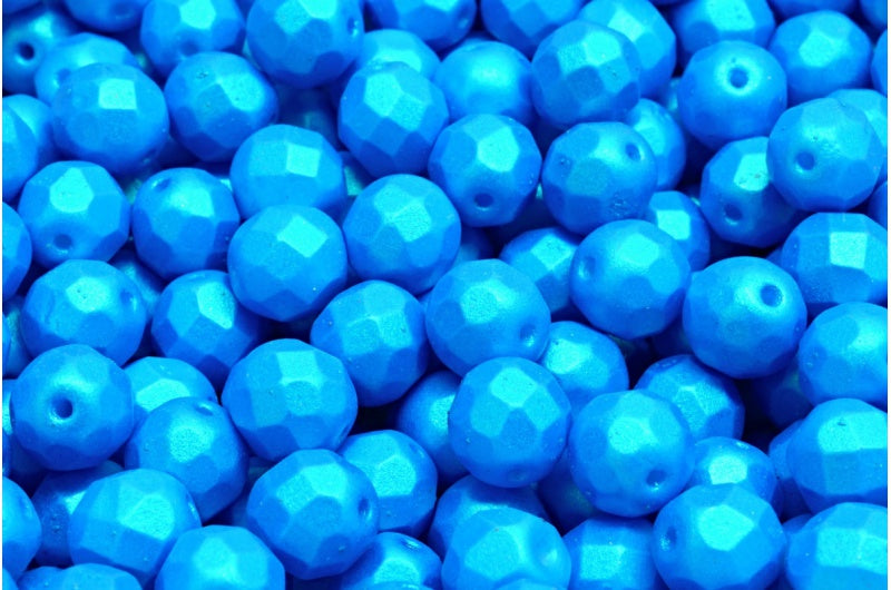 ファセットビーズ ラウンド チョークホワイト 24511 (03000-24511)、ボヘミアクリスタルガラス、チェコ共和国