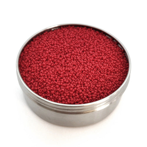 Rocailles PRECIOSA seed beads Red Matt Glass Czech Republic