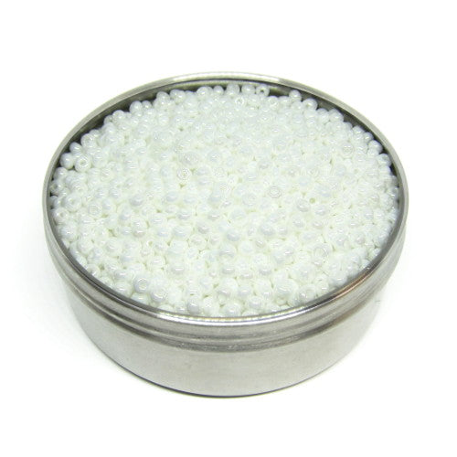 Rocailles PRECIOSA seed beads White Pearl Glass Czech Republic