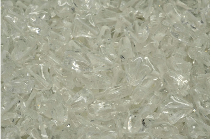 ユリの花のビーズ、クリスタル(00030)、ガラス、チェコ共和国