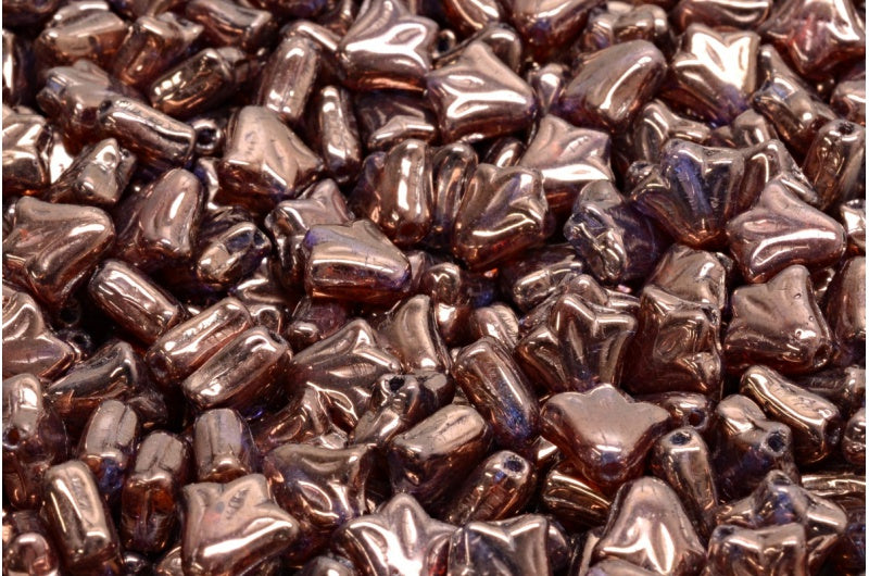 百合花珠,橙紫色 (R0912-15726),玻璃,捷克共和国