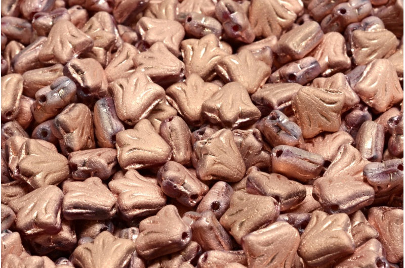 ユリの花ビーズ、レッドマット 27103 (R0930-84100-27103)、ガラス、チェコ共和国