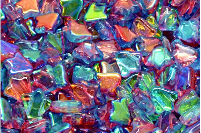 2穴フラットチューリップベルビーズ、クリスタル48113(00030-48113)、ガラス、チェコ共和国