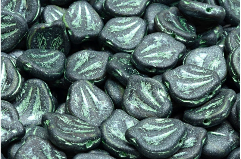 牡丹の花びらビーズ、57109 マット 54322 (57109-84100-54322)、ガラス、チェコ共和国