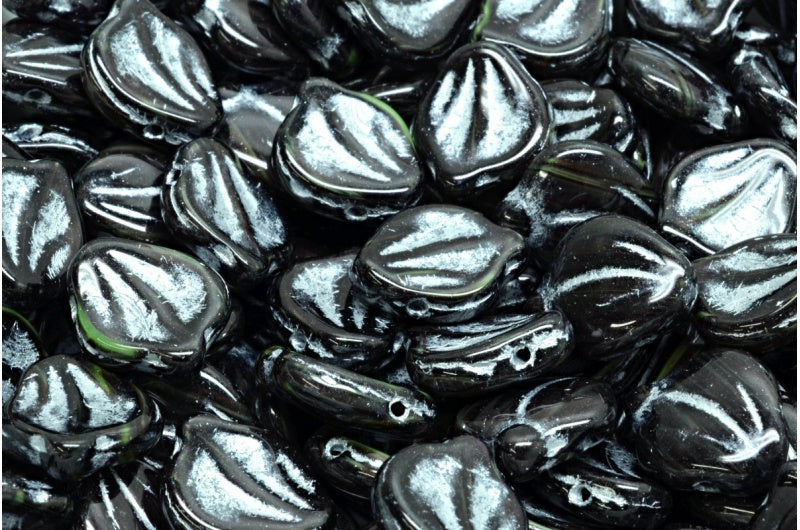 Peony Petal Beads, 57109 Silver Lined (57109-54301), Glass, Czech Republic