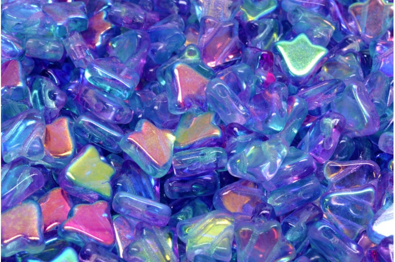 2穴フラットチューリップベルビーズ、クリスタル48123(00030-48123)、ガラス、チェコ共和国