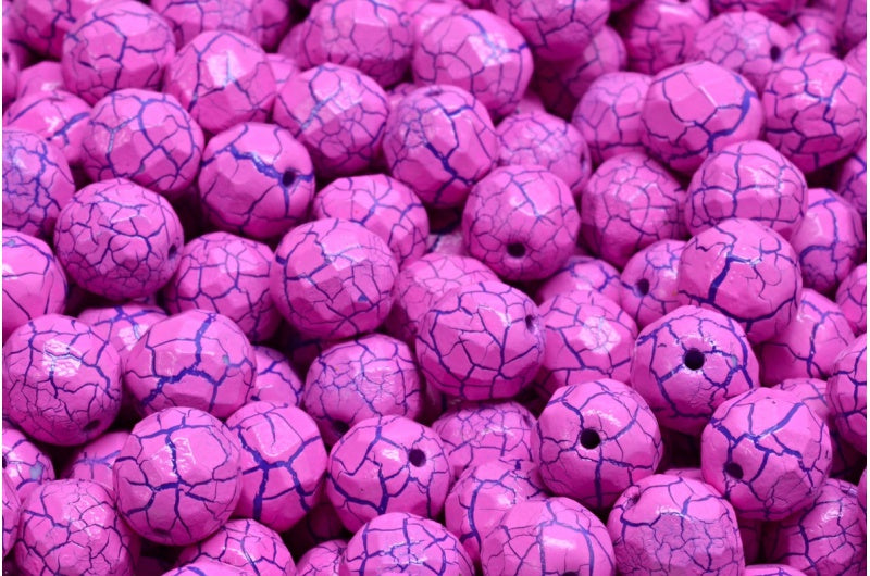 圆形火抛光刻面珠,粉笔白色 24612 (03000-24612),波西米亚水晶玻璃,捷克共和国