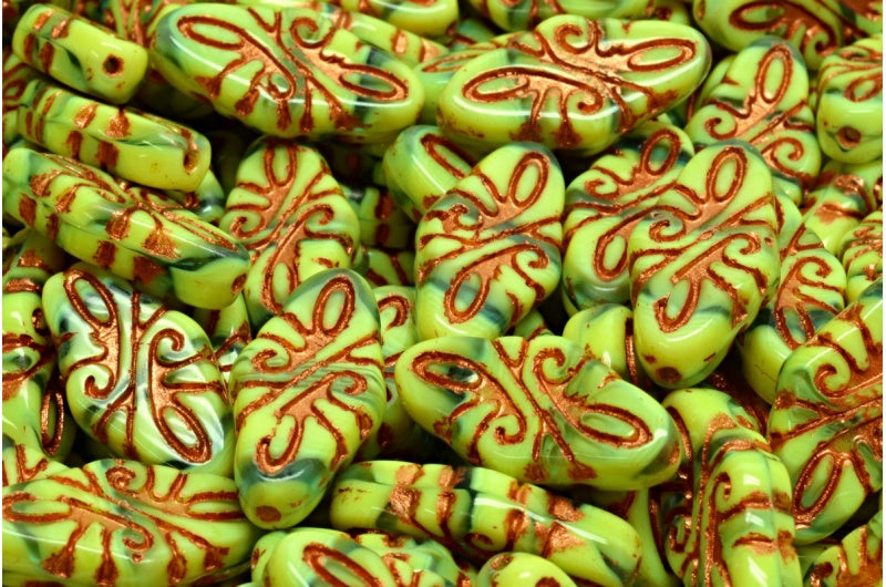 Arabesque Beads, 86036 Copper Lined (86036-54319), Glass, Czech Republic
