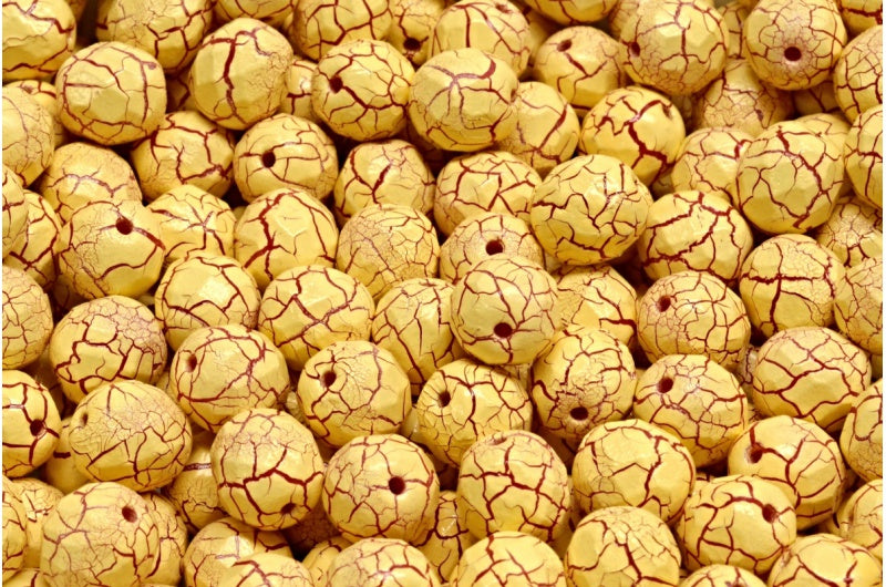 Fire Polished Faceted Beads Round, Chalk White 24606 (03000-24606), Bohemia Crystal Glass, Czech Republic