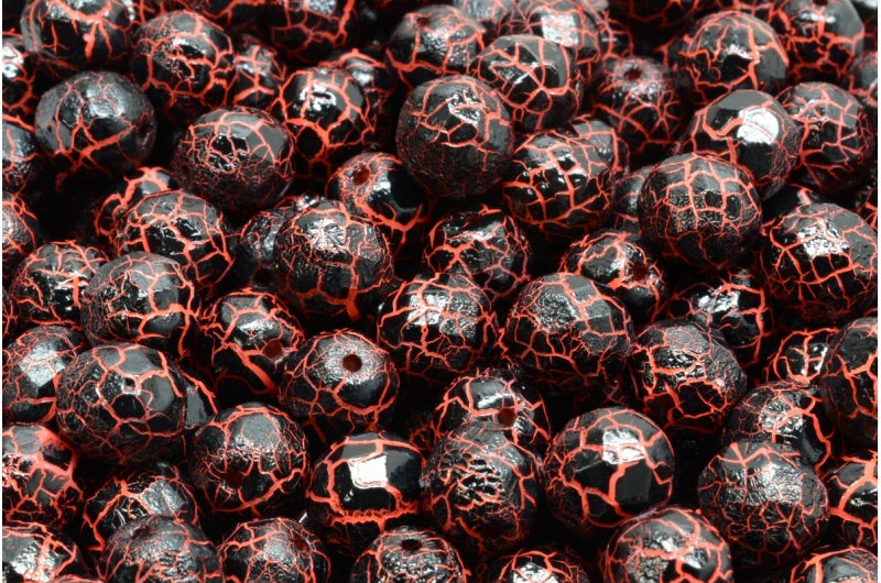 Fire Polished Faceted Beads Round, Chalk White 24616 (03000-24616), Bohemia Crystal Glass, Czech Republic