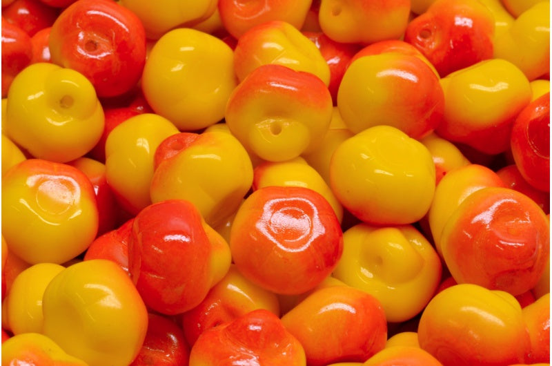 Pear Beads, Opaque Yellow 44285 (93100-44285), Glass, Czech Republic