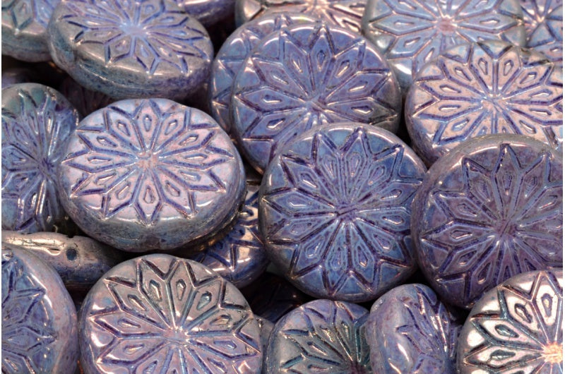 折纸花珠,R5111 紫色 (R5111-15726),玻璃,捷克共和国