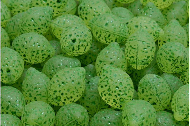 レモンビーズ、透明イエローマット 54329 (80130-84100-54329)、ガラス、チェコ共和国