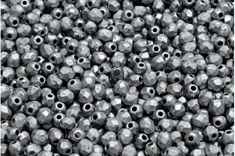 ファセット加工ビーズ ラウンド、クリスタルエッチング 27403 (00030-ETCH-27403)、ボヘミアクリスタルガラス、チェコ共和国