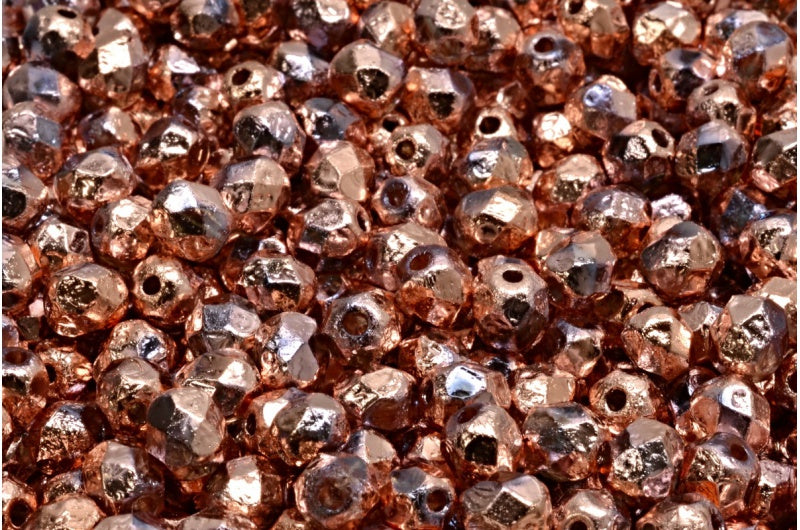 Fire Polished Faceted Beads Round, Crystal Etched 27103 (00030-ETCH-27103), Bohemia Crystal Glass, Czech Republic