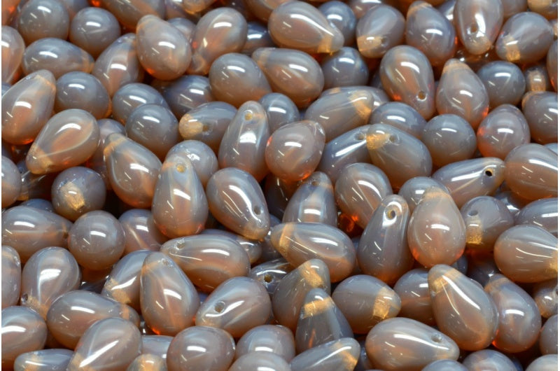 ドロップビーズ、オパールベージュ(11210)、ガラス、チェコ共和国