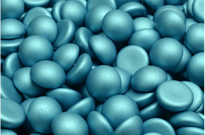 Cabochon Beads, White 29436 (02010-29436), Glass, Czech Republic