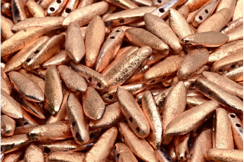 2穴ダガービーズ、クリスタルエッチング 27103 (00030-ETCH-27103)、ガラス、チェコ共和国