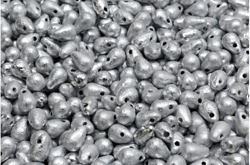 ドロップビーズ、クリスタルエッチングシルバー(00030-ETCH-27000)、ガラス、チェコ共和国