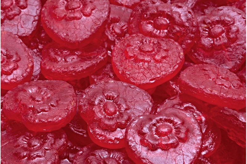 バラ付きハートビーズ、透明レッドエッチング(90090-ETCH)、ガラス、チェコ共和国