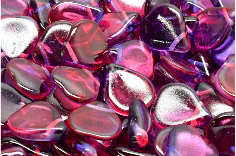 ハート型の花びらビーズ、クリスタル 48014 (00030-48014)、ガラス、チェコ共和国