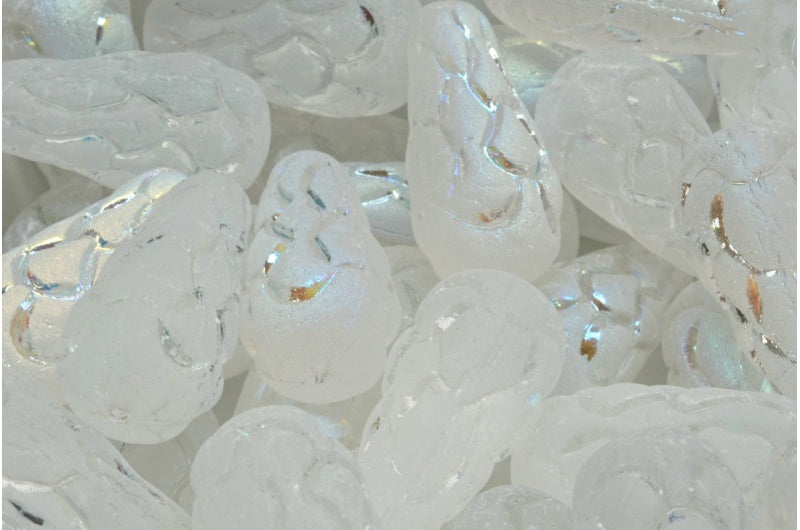 松果珠,水晶哑光 Ab (00030-84100-28701),玻璃,捷克共和国