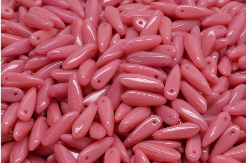 ダガービーズ、不透明ピンク(73020)、ガラス、チェコ共和国