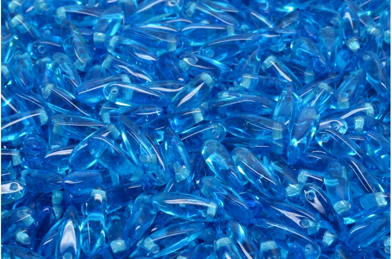 匕首珠,透明水色 (60020),玻璃,捷克共和国