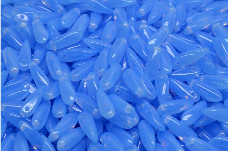 Dagger Beads, Opal Blue (31000), Glass, Czech Republic
