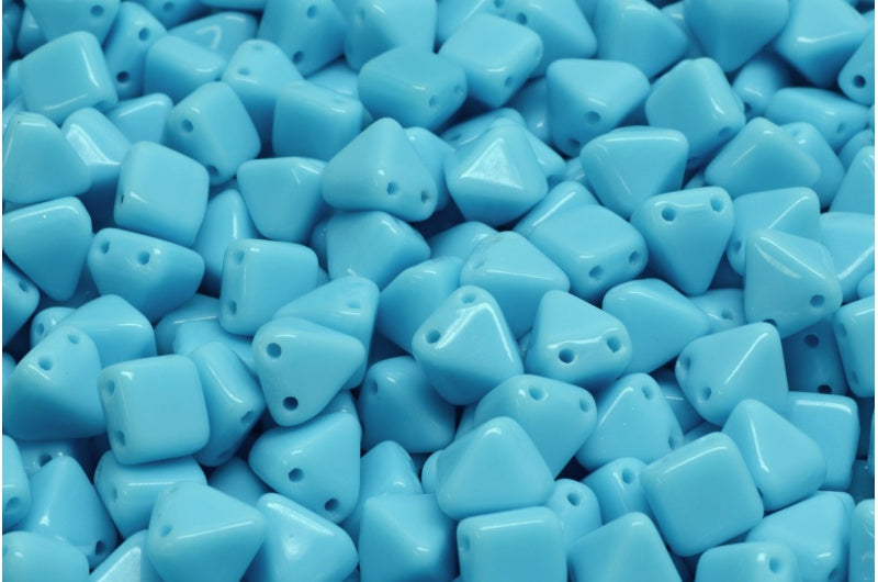 ピラミッドスタッドビーズ、ブルー(63020)、ガラス、チェコ共和国