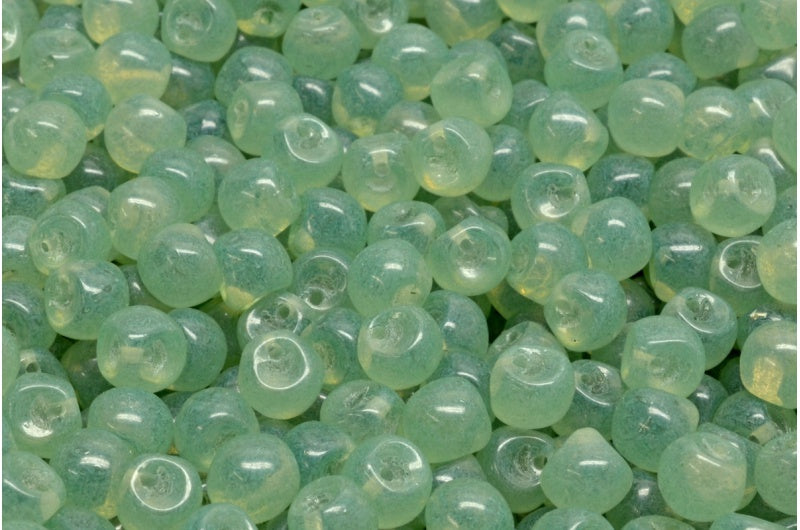 Mushroom Button Beads, Crystal 20015 (00030-20015), Glass, Czech Republic