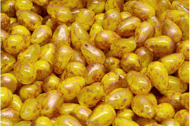 ドロップビーズ、イエロークリスタル 94402 (83120-00030-94402)、ガラス、チェコ共和国