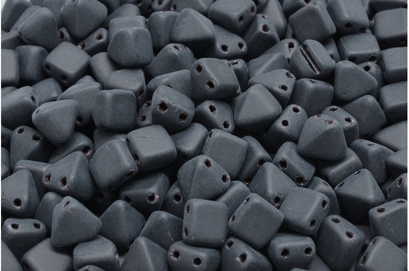 Pyramid Stud Beads Black Matte (23980-84100), Glass, Czech Republic