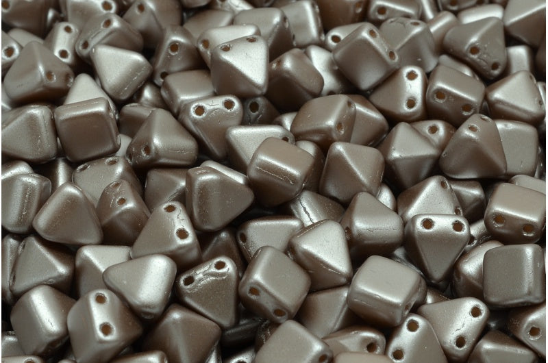 Pyramid Stud Beads, White Light Brown (02010-25005), Glass, Czech Republic
