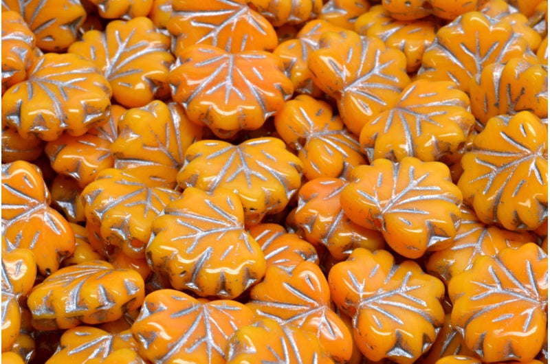 Maple Leaf Beads, 93149 54201 (93149-54201), Glass, Czech Republic