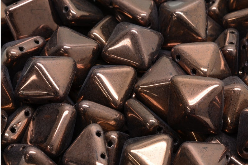 Pyramid Stud Beads Black Purple (23980-15726), Glass, Czech Republic