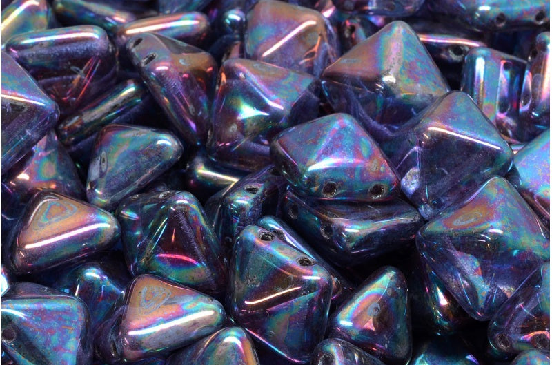 Pyramid Stud Beads, Crystal Vega Iris (00030-15781), Glass, Czech Republic