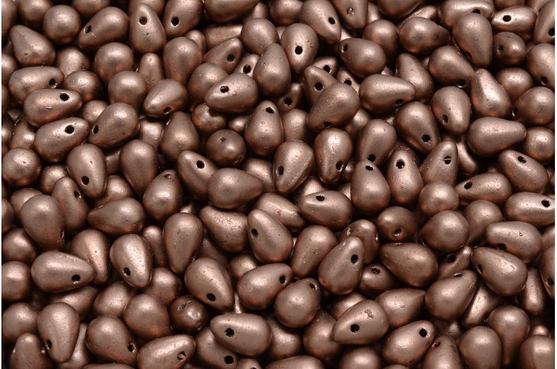 ドロップビーズ、クリスタル銅(00030-01780)、ガラス、チェコ共和国