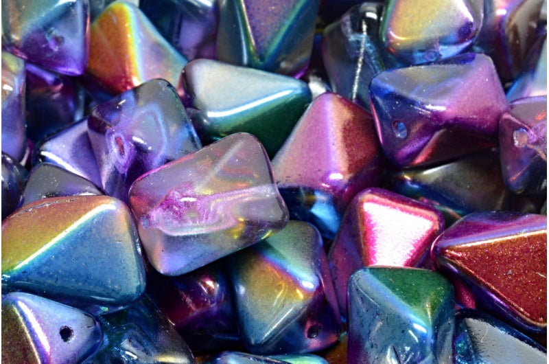 隕石長方形ビーズ、クリスタル95100(00030-95100)、ガラス、チェコ共和国